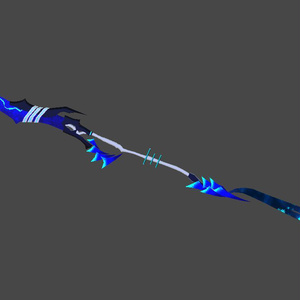 3D武器モデル 『蒼血の薙刀』