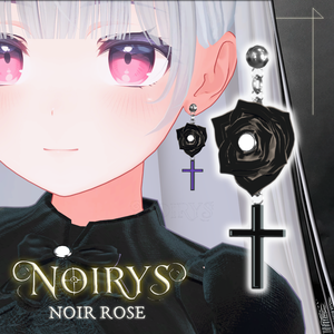 【全アバター対応・全８色】「NOIR ROSE」オリジナル3Dアクセサリー 