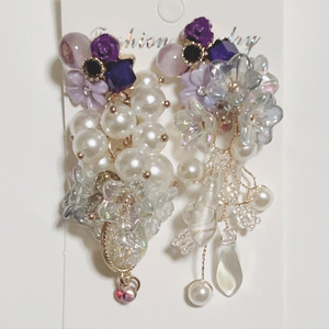 more... Rose earrings, long earrings, gorgeous earrings