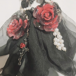 Lingering Scent Rose Earrings Gorgeous Earrings Gothic Earrings Long Earrings