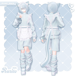 オリジナル3Dモデル「るりと Rurito」 缩略图 5