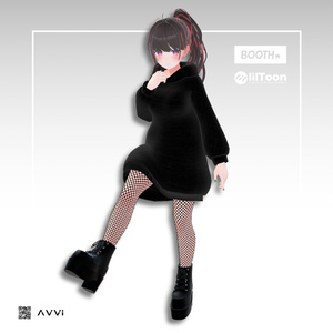 【桔梗用】パーカーワンピ３点セット　Hoodie Dress 3-Piece Set - For Kikyo 缩略图 2