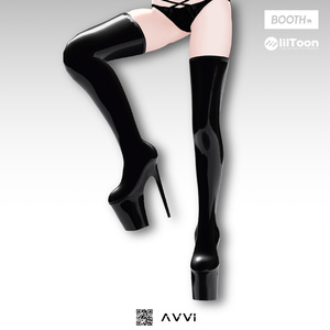 【11アバター対応】 AVVI ラバーニーハイブーツ