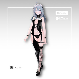 【5アバター対応】 AVVI ブラックラバーボンテージ