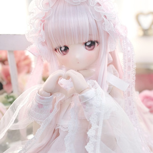 ウィッグモデル 9個セット ドールウィッグ モヘア：Girly ガーリィ アプリコット 8-9 inch | MR.S