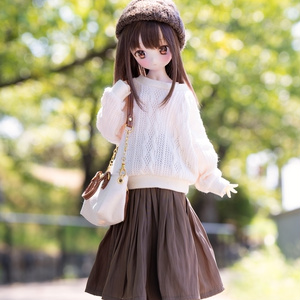 8-9inch ドールウィッグ】シャギーツーサイドアップ 耐熱