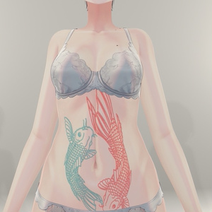 Koi stomach tattoo for Shinano