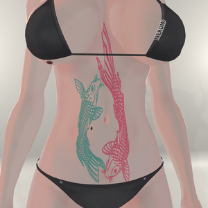 Koi stomach tattoo for Yoll