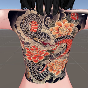 Snake back tattoo for 16 avatars 缩略图 14