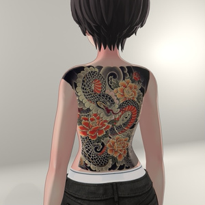 Snake back tattoo for 16 avatars 缩略图 9