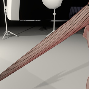 Fishnet tail warmer for Uruki