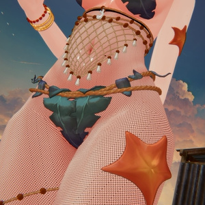 High waisted footless fishnet leggings for 10 avatars 缩略图 4