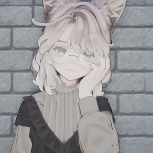 Round Glasses Easy to Wear on Any Avatar with Various Shape Keys