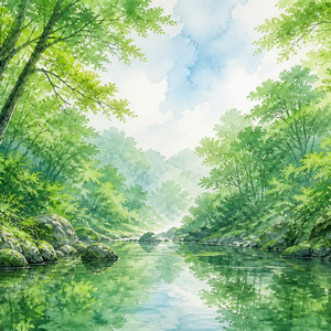 【5枚セット】新緑の森 背景素材｜商用利用可