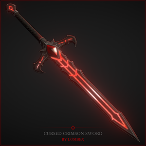 [3D Model] Cursed Crimson Sword