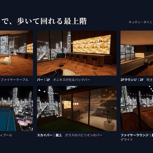 【VRChatワールド】夜街の最上階  シアターと屋上プールのあるペントハウス【PC/Quest対応】 缩略图 4