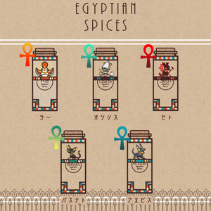 エジプト神×スパイス風◆三層アクリルキーホルダー