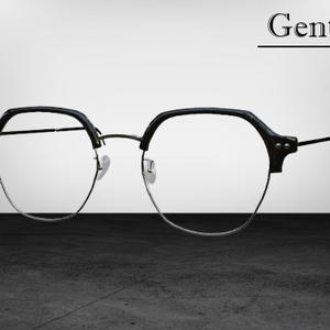 반테 안경 ( Half frame glasses )