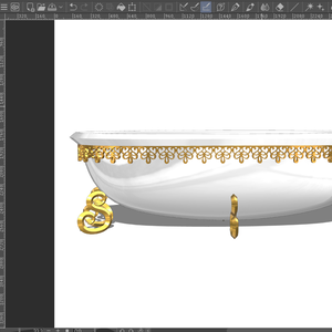 clipstudio用素材　ファンタジー風バスタブ1.2　fbx