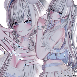 [VRChat] +9アバター対応+ Scarlet Desire Set (Nail, Necklace, Bag) 缩略图 4