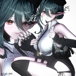 [VRChat] +9アバター対応+ Scarlet Desire Set (Nail, Necklace, Bag) 缩略图 3