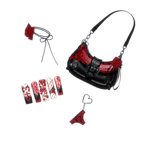 [VRChat] +9アバター対応+ Scarlet Desire Set (Nail, Necklace, Bag) 缩略图 6