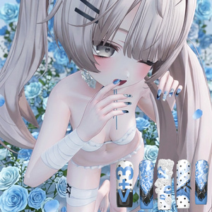 [VRChat] +9アバター対応+ Scarlet Desire Set (Nail, Necklace, Bag) 缩略图 15
