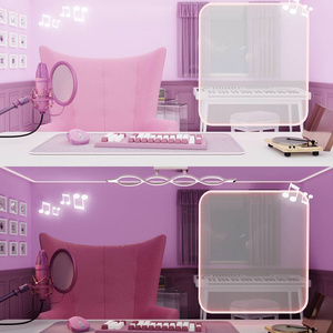 [방송 배경 화면] 配信部屋( VTuber向け）- purple pink room assets