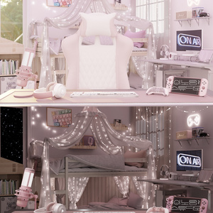 [반짝이는 방송배경] Glowing Room (4 Colors - day&night)