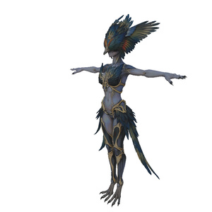 【ギミック付き】オリジナル人外3Dモデル「鳥妖人（ノクティリア）」/VRChat想定 缩略图 2