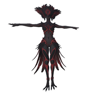 【ギミック付き】オリジナル人外3Dモデル「鳥妖人（ノクティリア）」/VRChat想定 缩略图 5