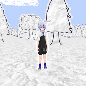 【VRC想定】紙芝居平面シェーダー/Paper Cutout White Outline Shader for VRChat 缩略图 3