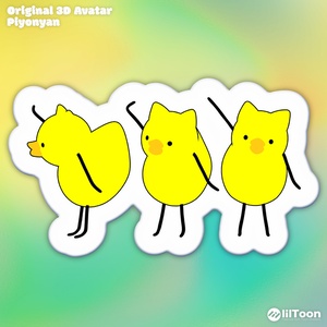 オリジナル3Dモデル「ぴよにゃん」 缩略图 2