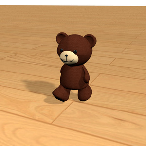 【3D素材】歩くくま ぬいぐるみ｜FBX/OBJ/DXF｜商用利用可