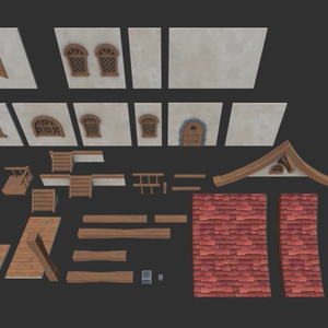 【3Dモデル】パズル建築キット第2弾「西洋ファンタジー 民家」 缩略图 16