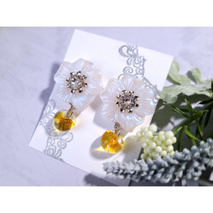 再再再販 FF14 月 レアチェコガラス メネフィナ ピアス イヤリング