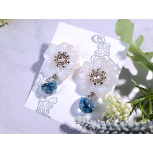 再再再販 FF14 月 レアチェコガラス メネフィナ ピアス イヤリング