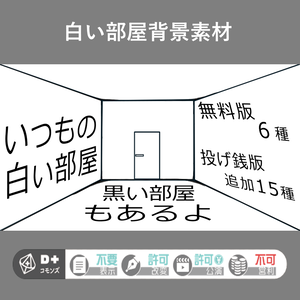 【無料】白い部屋背景素材【ココフォリア用素材】