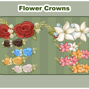 [VTuber Asset] Flower Crowns (Free)