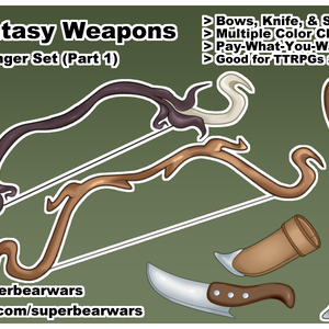[VTuber Assets] Archer Weapons (Free)