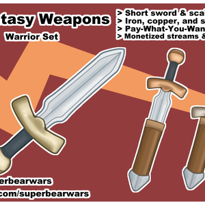 [VTuber Assets] Fantasy RPG Weapons - Swords (Free)