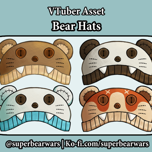 [VTuber Asset] Bear Hats