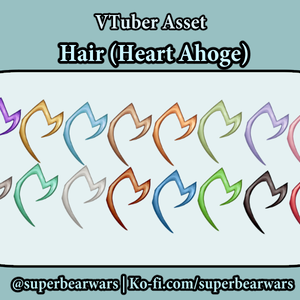 [VTuber Asset] Heart Ahoge (Live2D)