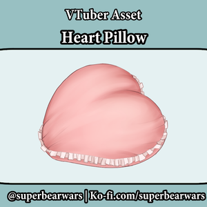 [VTuber Asset] Heart Pillow