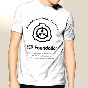 SCP財団 ロゴTシャツ3 ホワイト 【収デン3】【収デン4】