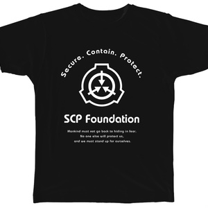 SCP財団 ロゴTシャツ3 ブラック【収デン3】【収デン4】