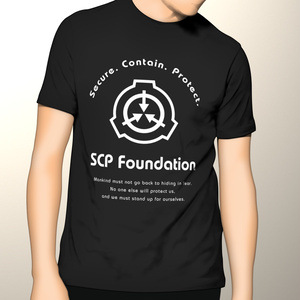 SCP財団 ロゴTシャツ3 ブラック【収デン3】【収デン4】