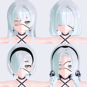 VRCアバター向けヘアセット「CustomHair 2nd」Ver.1.0.1 缩略图 5