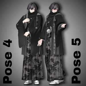 【APL対応】 Men's KIMONO/HAKAMA POSE　10ポーズ 缩略图 13