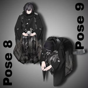 【APL対応】 Men's KIMONO/HAKAMA POSE　10ポーズ 缩略图 15